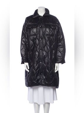 STAND STUDIO Black Padded Coat Billie Long Jacket Size 40 US 8 Medium Oversized